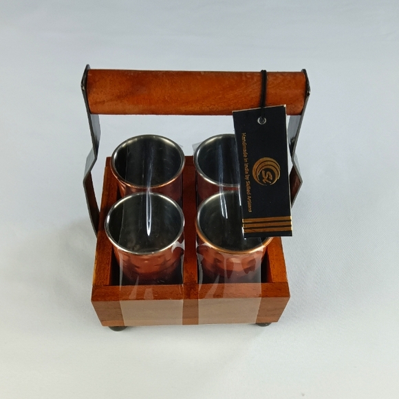 SI Hammered Copper Glass Shots. - Picture 6 of 11